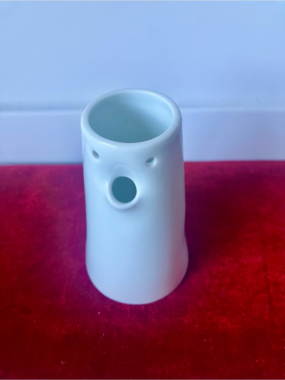 Spin Ceramics Jingdezhen Porcelain "Surprised" 12 Faces Bud Vase by Tong Wei.